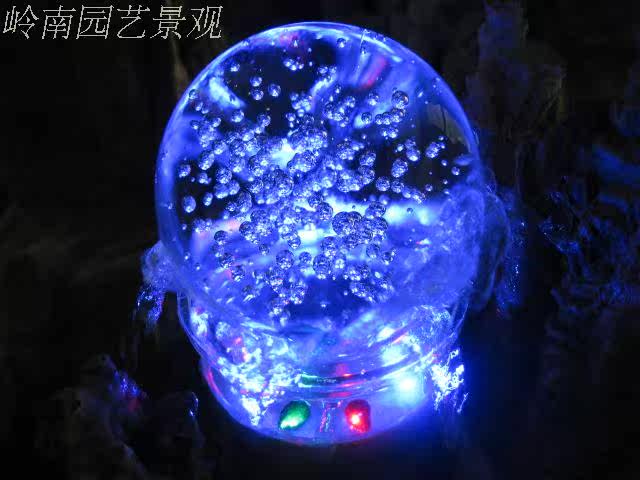 流水摆件转运冰裂球水晶球招财