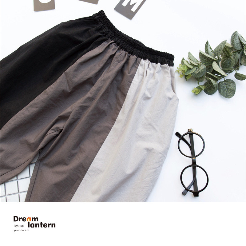 아동 캐주얼 와이드팬츠 여아 하렘팬츠 얇은 부모자식 여름옷 베이비 나인포인트 팬츠 남아 루즈팬츠 트렌디