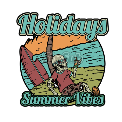 holidays summer假日海滩汽车滑板摩托反光镭射立体贴#1127