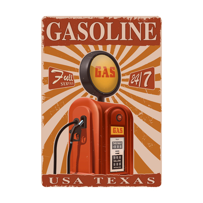 老式加油标志贴纸贴花#816