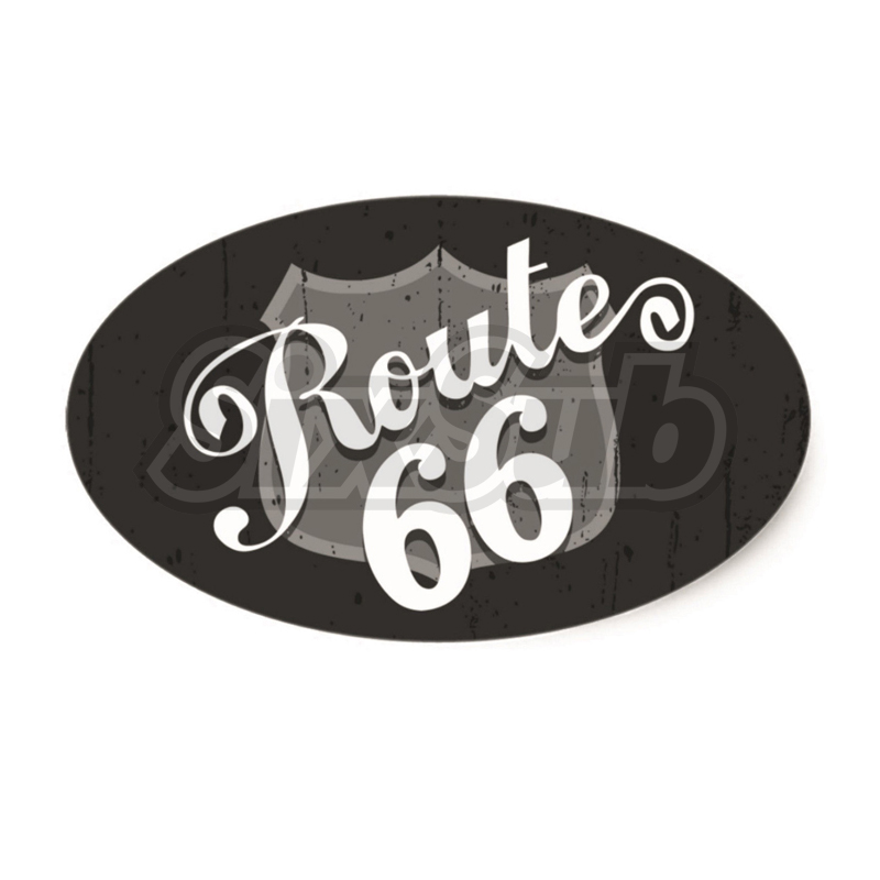 66号公路灰色旧学校摩托车贴纸咖啡厅赛车复古磁性贴七彩镭射贴