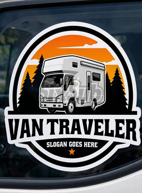 rv camping car VANlife卡车庆铃200P100p房车自驾车贴定制
