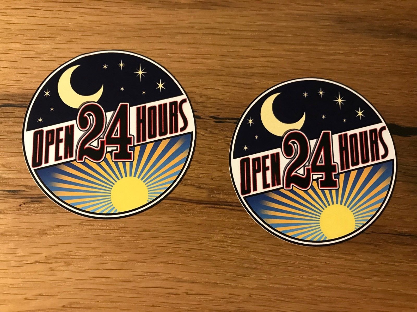 OPEN 24H贴纸Open Diner USA V8车库啤酒派对室Oldschool贴纸贴花