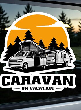NV200vanlife床车创意房车自驾露营主题户外营地车贴定制