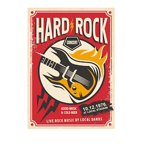 hard rock event硬摇滚活动海报MOTO汽车贴纸贴花
