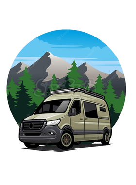 战术露营床车房车v80全顺欧意图雅诺vanlife装饰反光镭射磁性车贴