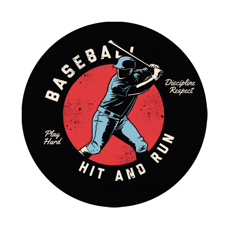 hit run baseball棒球爱好者 贴纸车贴#1231