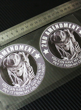 2nd Amendment贴花X2摩托车反光贴纸贴花防水防晒