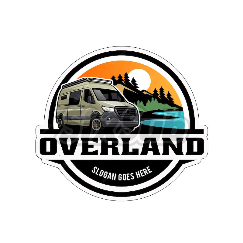 自驾露营房车overland 床车b型反光镭射磁性车贴个性贴花#21231