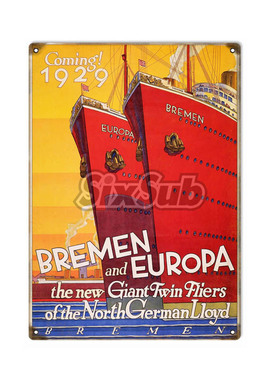 1929bremen europa twin游轮贴纸贴花#027054
