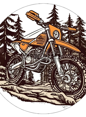 xtz nk klx exc林道越野机车元素装饰立体反光镭射车贴41208#