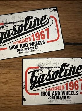 Gasoline Oil Choppe 头骨Rockabilly Oldschool复古#019反光贴纸