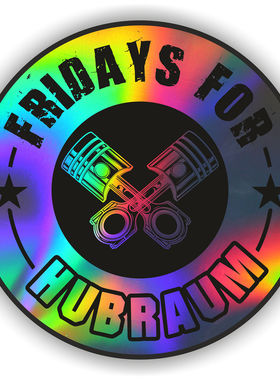 镭射贴纸Fridays For Hologram星期五柴油活塞CO2复古贴纸贴花