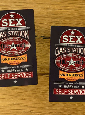 Gas Garage贴纸Hotrod Oldtimer Vintage 复古贴花＃515