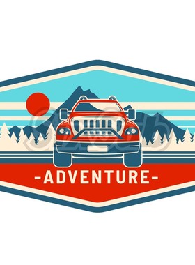 adventure 冒险穿越 OFFROAD丛林高山越野改装车贴贴花#12204