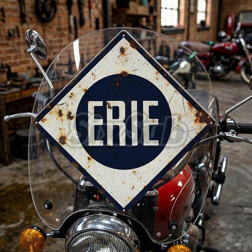 ERIE Railroad Herald 摩托越野房车装饰贴镭射反光贴
