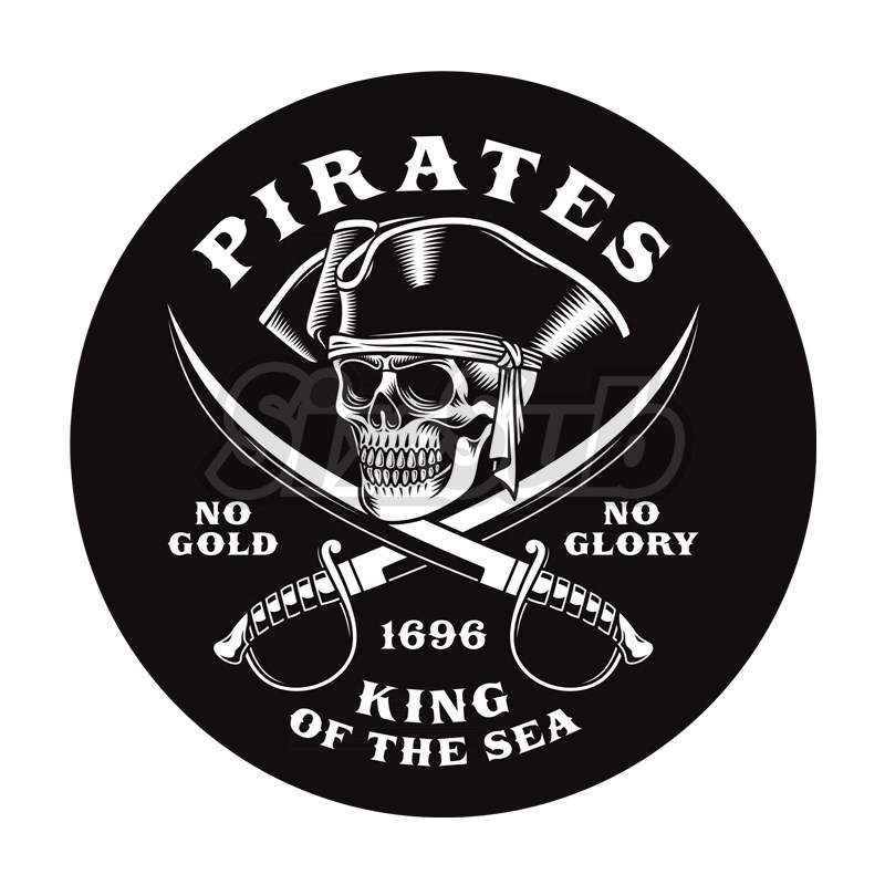 pirate skull海盗骷髅交叉剑机车反光镭射车贴贴纸23011