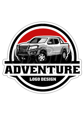 adventure  冒险DMAX皮卡车门反光镭射磁性个性贴花#21229