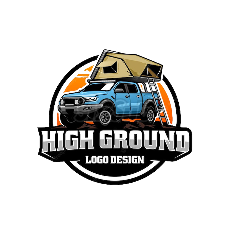 high ground自驾旅居露营皮卡越野穿越房车反光磁性车贴