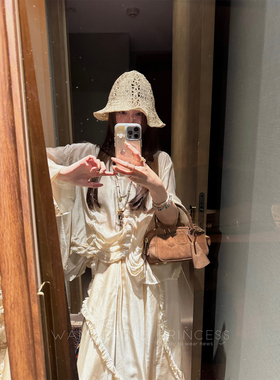 钱美西◆古法炒色1oo桑蚕丝不规则浪摆防晒罩衫/设计感气质半裙女