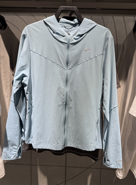 NIKE耐克女子轻薄外套春夏健身运动透气防晒衣休闲连帽夹克FB7481