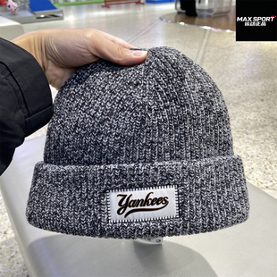MLB男女毛线帽情侣25冬新款 含羊毛户外保暖滑雪针织冷帽3ABNBM656