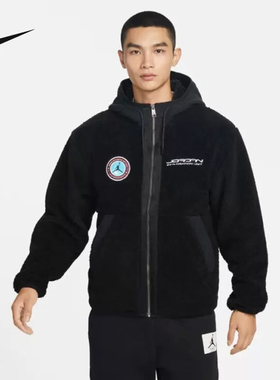 正品Nike/耐克上衣摇粒绒男子冬季款连帽保暖夹克外套 FB1908-010