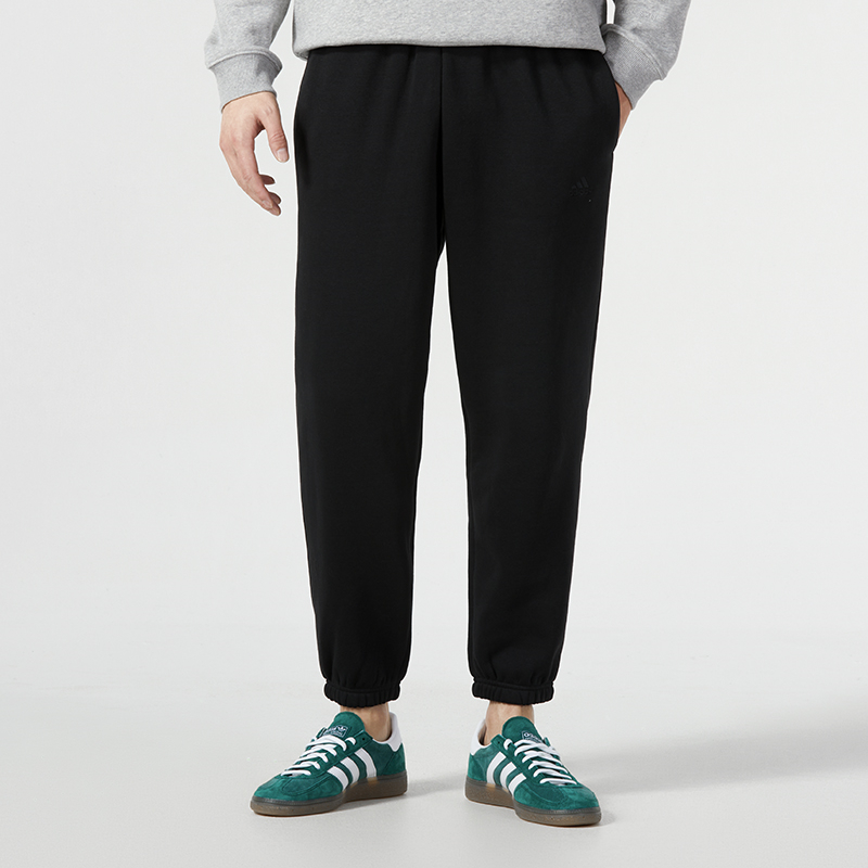 正品Adidas/阿迪达斯男子加绒针织长裤束脚运动卫裤IB4048 IJ6882