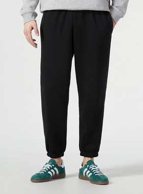 正品Adidas/阿迪达斯男子加绒针织长裤束脚运动卫裤IB4048 IJ6882