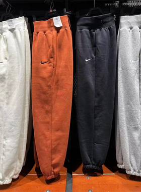 正品Nike耐克女子款宽松小勾子加绒保暖运动休闲收口长裤 DQ5888