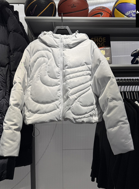 NIKE耐克女子羽绒服大勾子夹克25冬新款鸭绒连帽外套IB2006-121