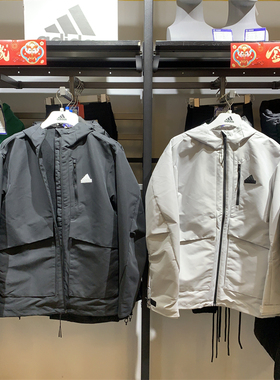 正品阿迪达斯男装外套春秋休闲夹克加绒户外冲锋衣IT3951-IT3952