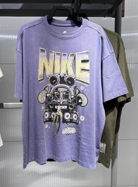 NIKE耐克女子短袖OVERSIZE风夏季新款宽松透气半袖纯棉T恤 HF9692
