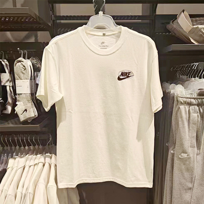 正品NIKE/耐克夏季男子圆领透气后背印花运动短袖T恤 FB9812-133