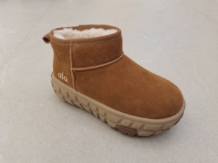 2025冬季新款真皮女鞋爆款轮胎底雪地靴防滑加绒保暖棉鞋休闲鞋子