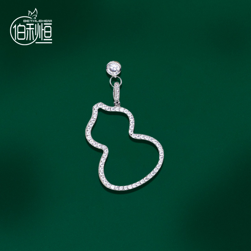 法式轻奢满钻镂空福禄葫芦胸针