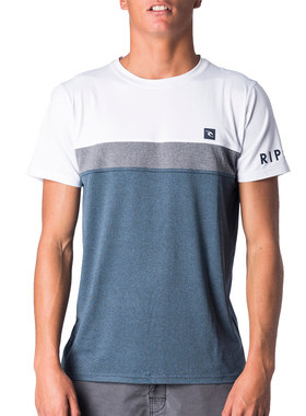 RIPCURL冲浪防晒衣短袖大码Underline Panel SS UV Tee Rash Vest