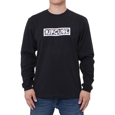 RIPCURL长袖T恤全棉日版新款FLAMINKO BOX L/SL TEE 澳洲冲浪品牌