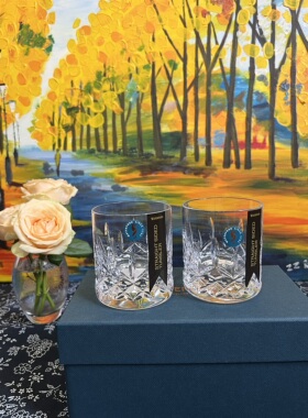 现货 礼盒装 Waterford 利斯莫尔直身威士忌对杯平底杯对杯水晶杯