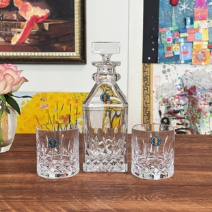 现货礼盒装Waterford水晶威士忌醒酒器酒杯3件套酒杯套装酒具套装