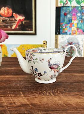 现货 礼盒装Wedgwood幸运彩雀Fortune骨瓷欧式茶壶小号英式下午茶