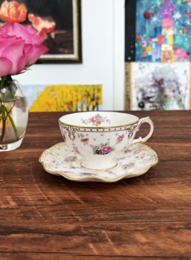 现货 英制 礼盒装 Royal Crown Derby安东尼Antoinette骨瓷茶杯碟