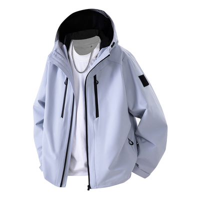 MTVO迈特优工装冲锋衣外套男夏季2025新款连帽休闲户外运动夹克