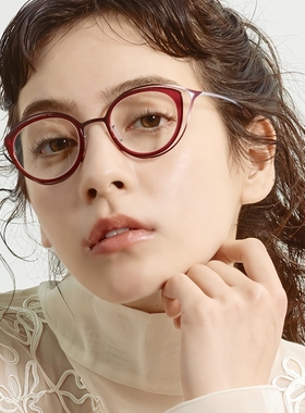 日本Spec Espace眼镜框男女全框纯钛超轻复古猫眼小脸眼镜架2371