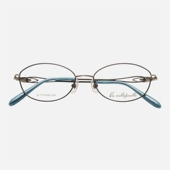 日本拉米勒眼镜框女近视可配超轻纯钛小脸金边气质白色眼镜架118