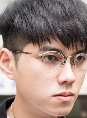 Ptolemy48木村优介复古手工眼镜框男近视可配纯钛超轻眼镜架E016