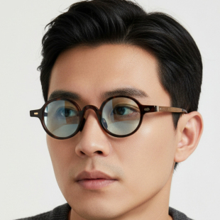 日本Chiyoko墨镜男女全框复古小圆框时尚 小脸板材日系太阳镜1056