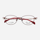 日本CHARMANT夏蒙眼镜架气质红色纯钛超轻线钛金边女款 眼镜框2906