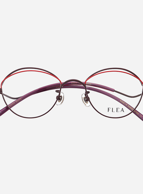 日本FLEA眼镜框女款钛架小脸复古舒适日系超轻纯钛近视眼镜架559
