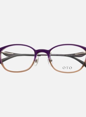 日本OTO手工眼镜框女近视全框小脸复古气质纯钛超轻女款眼镜架014